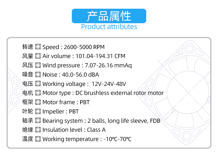 散熱風扇參數